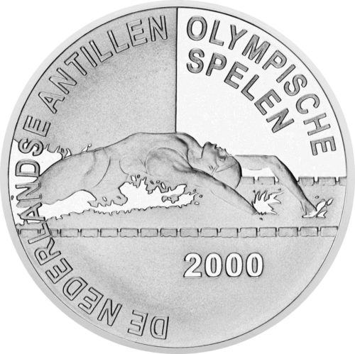 2000 Sydney Olympic Games Netherlands Antilles 25 Guilders Silver Coin (1)