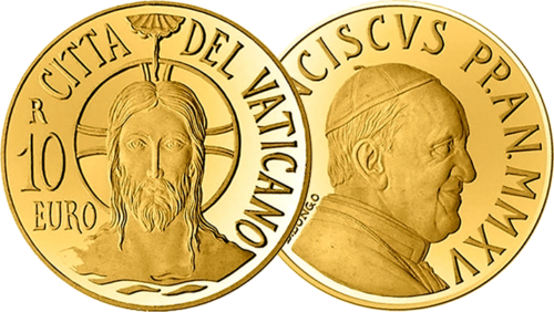 3 g Vatican 2015 Baptism 10 euro gold coin (1)