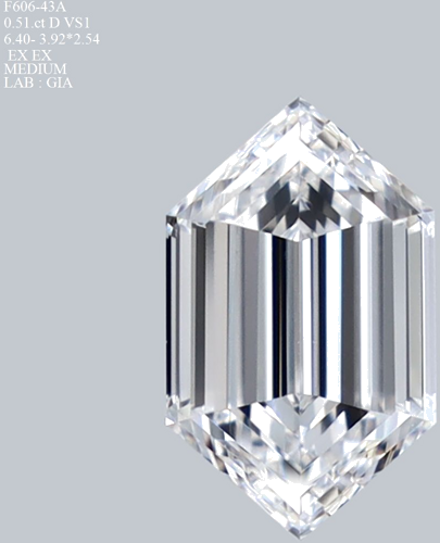 0.51 carat D-VS1 Natūralus Hexagonal Deimantas (1)