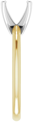 14K Yellow   White  6x6 mm Square Solitaire Engagement Ring Mounting (4)