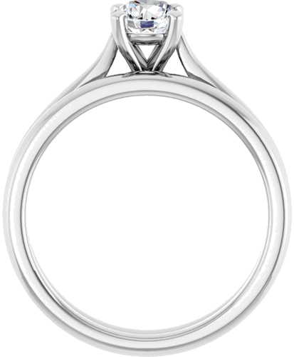 Sužadėtuvių Žiedas „Solitaire“ 585 Baltojo Aukso Round 5.2mm (7)