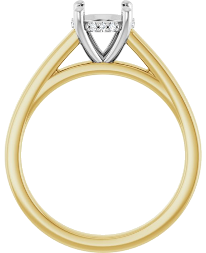 Sužadėtuvių Žiedas „Hidden Halo-Style“ 14k yellow/white gold Round 6.5mm (2)
