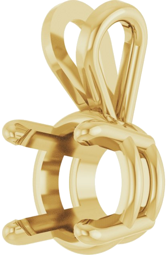 Pakabukas „Round 4-Prong Basket“ 18k yellow gold Round 6.5mm (2)
