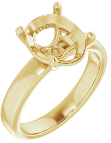 Sužadėtuvių Žiedas „Solitaire“ 14k yellow gold Oval 11mm x 9mm (1)