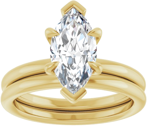 Sužadėtuvių Žiedas „Claw-Prong Solitaire“ 14k yellow gold Marquise 12mm x 6mm (8)