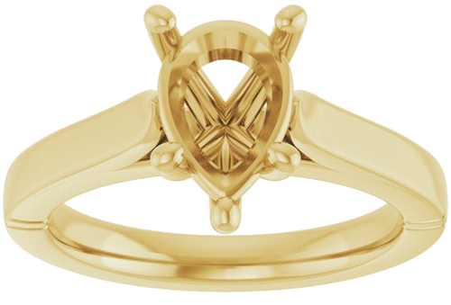 Sužadėtuvių Žiedas „Solitaire“ 14k yellow gold Pear 10mm x 7mm (3)