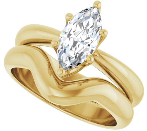 Sužadėtuvių Žiedas „Solitaire Crown-Inspired“ 14k yellow gold Marquise 10mm x 5mm (10)