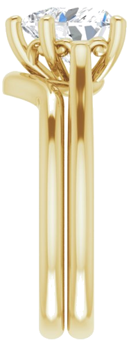 Sužadėtuvių Žiedas „Solitaire“ 14k yellow gold Heart 8mm (9)