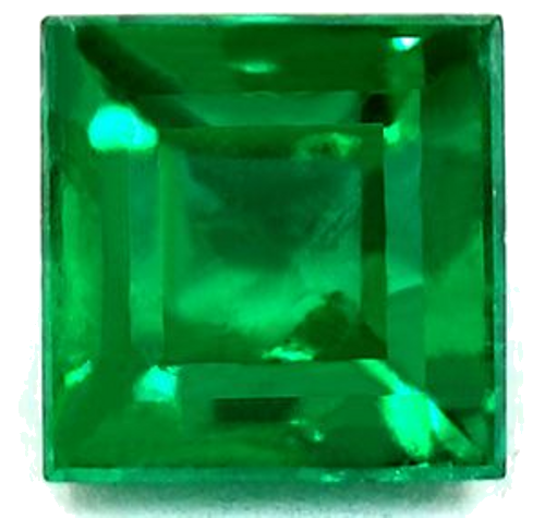 0.59 carat GREEN Square Smaragdas (1)