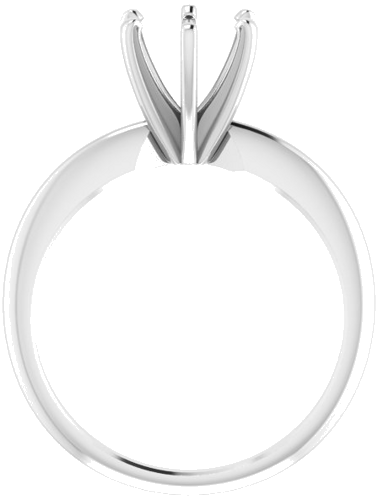 Sužadėtuvių Žiedas „Solitaire“ 585 Baltojo Aukso Round 6.6mm x 7.2mm (2)