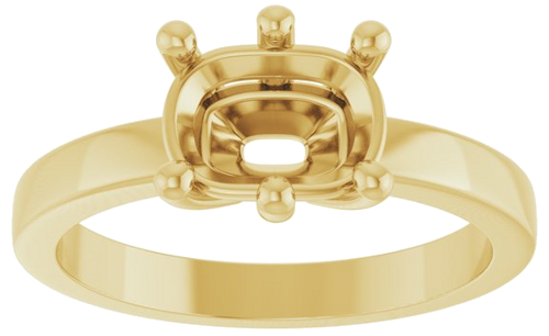 Sužadėtuvių Žiedas „Solitaire“ 14k yellow gold Elongated Cushion 8mm x 6mm (3)
