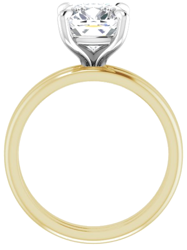 Sužadėtuvių Žiedas „Solitaire“ 585 Baltojo Ir Geltonojo Aukso Cushion 8mm (7)