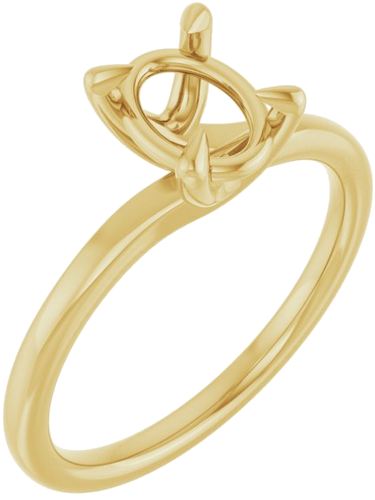 Sužadėtuvių Žiedas 14k yellow gold Oval 8mm x 6mm (1)