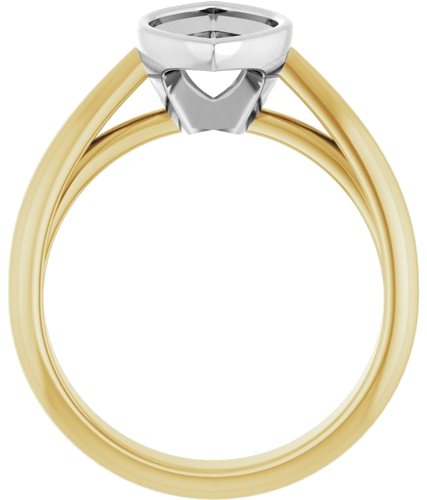 Sužadėtuvių Žiedas „Bezel-Set Solitaire“ 18k yellow/white gold Marquise 13mm x 6.5mm (2)