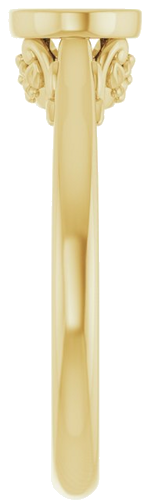 Sužadėtuvių Žiedas „Bezel-Set“ 14k yellow gold Oval 7mm x 5mm (4)