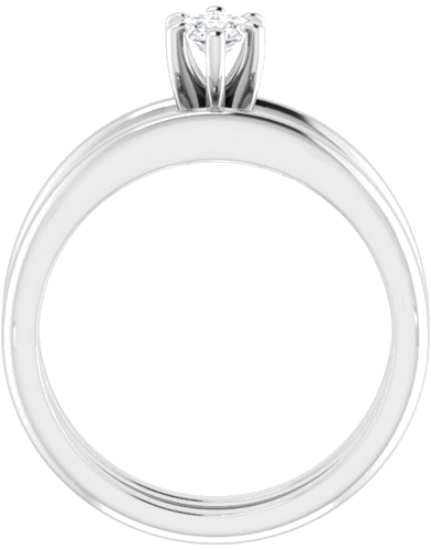 14K White  8x4 mm Marquise Solitaire Engagement Ring Mounting (7)