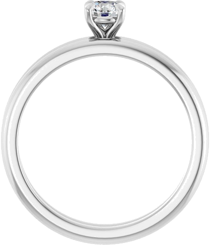 Sužadėtuvių Žiedas „Claw-Prong“ 14k white gold Round 4.1mm (7)