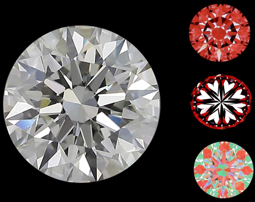 0.65 carat H-VVS2 Excellent cut Natūralus Round Deimantas (1)