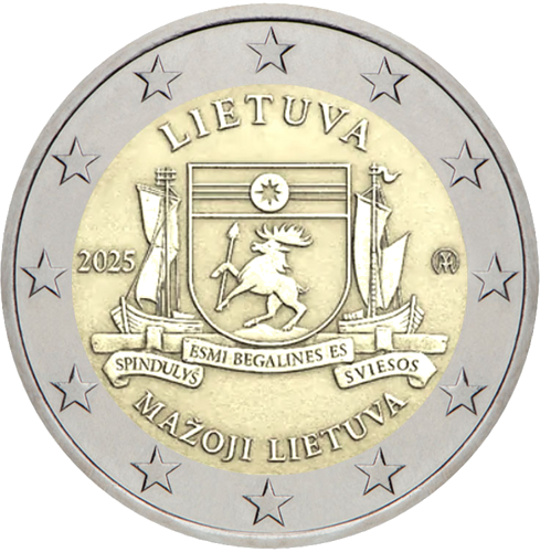 2025 Lietuva Mazā Lietuva 2 eiro monēta (1)