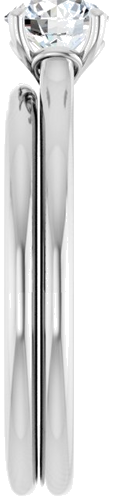 14K White  5.2 mm Round Solitaire Engagement Ring Mounting (9)