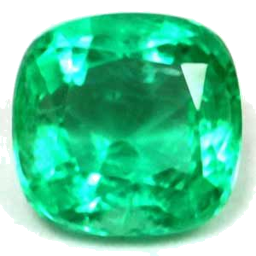 0.67 carat GREEN Cushion Smaragdas (1)