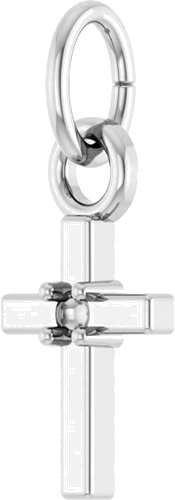 Pakabukas „Accented Cross“ 14k white gold Round 1mm (2)
