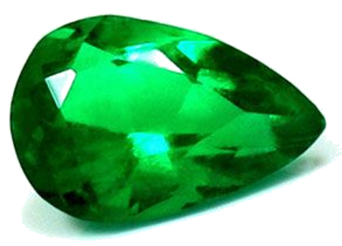 0.5 carat GREEN Pear Smaragdas (1)
