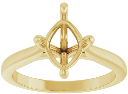 Sužadėtuvių Žiedas „Solitaire“ 14k yellow gold Oval 10mm x 7mm (3)