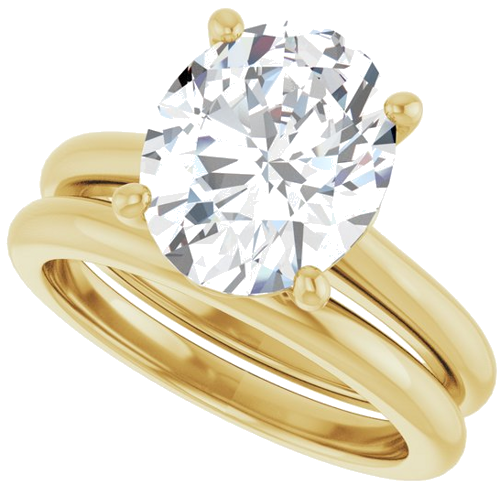 Sužadėtuvių Žiedas 14k yellow gold Oval 11mm x 9mm (10)