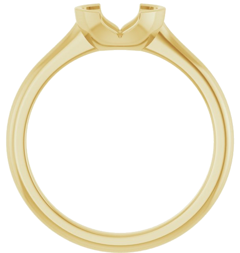 14K Yellow 7x5 mm Oval Solitaire Engagement Ring Mounting (2)