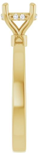 Sužadėtuvių Žiedas „Hidden Halo-Style“ 14k yellow gold Round 6.5mm (4)