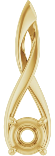 Pakabukas „Infinity-Inspired Solitaire“ 14k yellow gold Round 5.5mm (1)