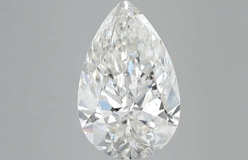 6.01 carat H-SI2 Natūralus Pear Deimantas (1)