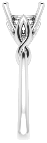 Sužadėtuvių Žiedas „Solitaire“ 585 Baltojo Aukso Round 8.8mm (4)