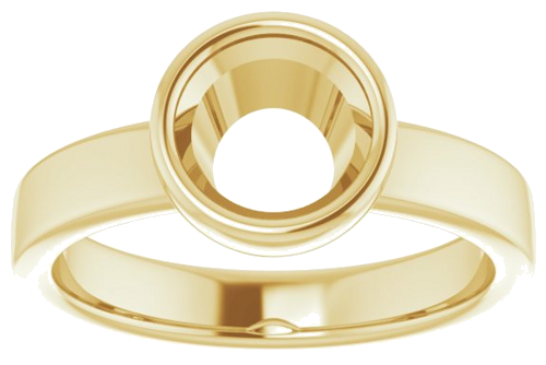 Sužadėtuvių Žiedas „Bezel-Set Solitaire“ 18k yellow gold Round 7mm (3)