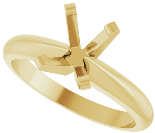 Sužadėtuvių Žiedas „Heavyweight Solitaire“ 14k yellow gold Emerald 6.5mm x 5mm (5)