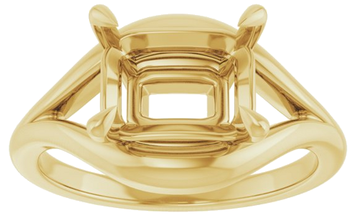 Sužadėtuvių Žiedas „Claw-Prong Solitaire“ 14k yellow gold Emerald 9mm x 7mm (3)