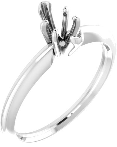 14K White 8x3.5 mm Marquise Solitaire Engagement Ring Mounting (1)