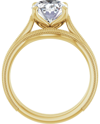 Sužadėtuvių Žiedas „Solitaire“ 14k yellow gold Oval 10mm x 8mm (7)