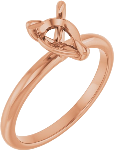 Sužadėtuvių Žiedas „Solitaire“ 14k rose gold Pear 8mm x 6mm (1)