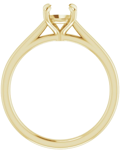 14K Yellow  6 mm Round Solitaire Engagement Ring Mounting (2)