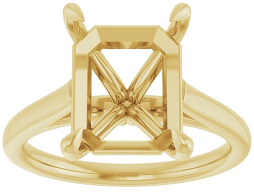 Sužadėtuvių Žiedas „Claw-Pong“ 14k yellow gold Emerald 11mm x 9mm (3)