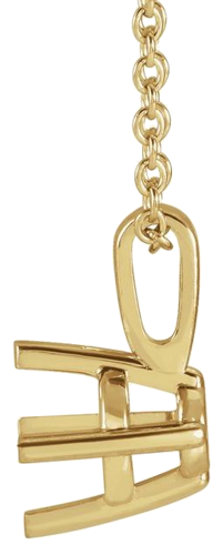 14K Yellow 4 mm Round Solitaire 16-18  Necklace Mounting (2)