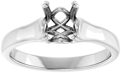Sužadėtuvių Žiedas „Solitaire“ 14k white gold Oval 8mm x 6mm (3)