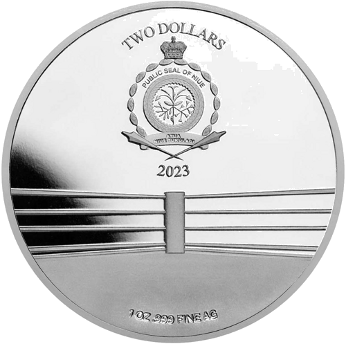 1 унция Мухаммед Али 2023 Ниуэ серебряная монета (2)