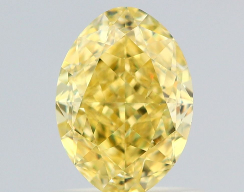 1.02 carat Fancy Intense Yellow-VVS2 Natūralus Oval Deimantas (1)