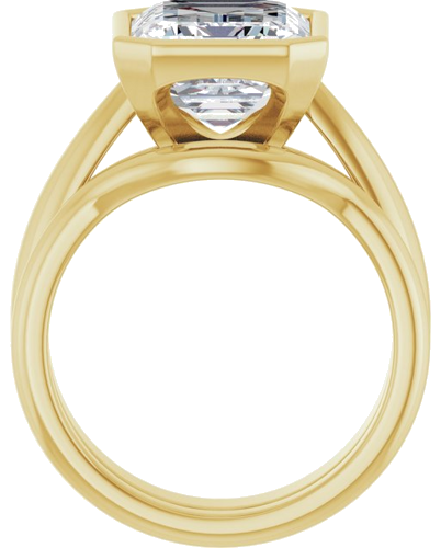 Sužadėtuvių Žiedas „Bezel-Set Solitaire“ 14k yellow gold Emerald 11mm x 9mm (7)