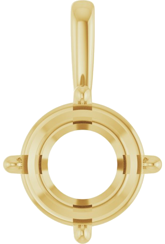 Pakabukas „Solitaire“ 14k yellow gold Round 9.5mm (1)