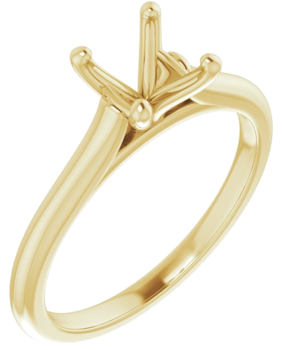 14K Yellow 6.5 mm Round Solitaire Engagement Ring Mounting (1)