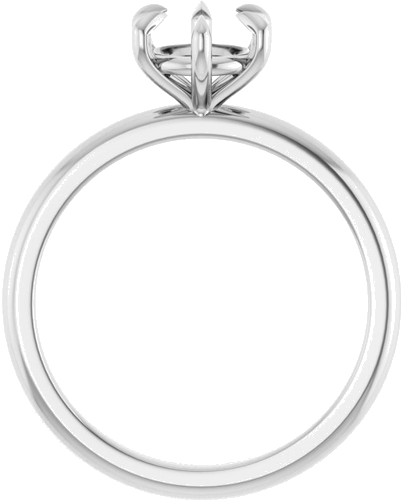 Platinum 6.5 mm Round Solitaire Engagement Ring Mounting (2)